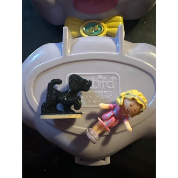 Bluebird 1993 Polly Pocket dazzling dog show Puppy Compact Toy With 2 Figures - Picture 5 of 7